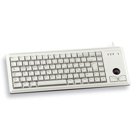 CHERRY G84-4400 TRACKBALL KEYBOARD Clavier filaire miniature, trackball, PS2, gris clair, AZERTY - FR