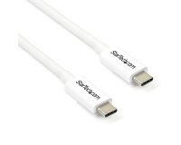 Cable de 2m Thunderbolt 3 Blanco - Cable Compatible con USB-C y DisplayPort - USB Tipo C