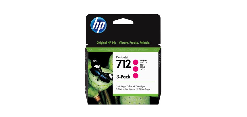 HP Confezione da 3 cartucce di inchiostro magenta originale DesignJet 712 da 29 ml