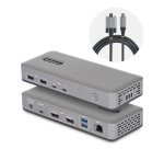 StarTech.com Docking Station USB-C de 2 Monitores DisplayPort - 4K 60Hz - Red Ethernet de 1Gbps - Dock Multipantalla - PD de 100W para Carga de Portátiles - Replicador de Puertos sin Controladores