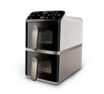 Philips Serie 4000 Airfryer doppio cestello Verticale, Friggitrice ad aria da 10L, 13 metodi di cottura, Rivestimento ceramica PFAS Free, Pulizia in lavastoviglie, App ricette, NA462/70