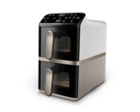 Philips 4000 series NA462/80 fryer Double 10 L Stand-alone 2750 W Hot air fryer Black, Gold, Grey