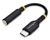 StarTech.com Adaptateur Audio USB-C vers Prise Casque/Casque 3,5 mm TRRS, Dongle Aux USB Type-C vers Jack, Hi-Fi 32-bit DAC, pour Ordinateur Portable/Téléphone/Tablette, Compatible USB-C/Thunderbolt