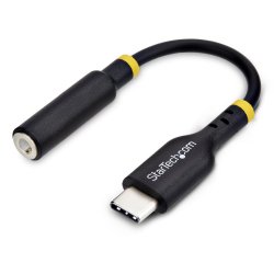 StarTech.com Adaptador de Audio USB-C a 3,5mm TRRS Minijack - Adaptador de Audio USB Tipo C para Auriculares con Micrófono - DAC de 32bits - de Portátil/Móvil/Tablet - Compatible con USB-C/Thunderbolt