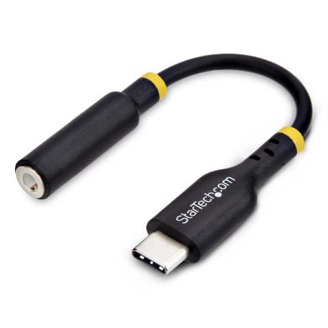 StarTech.com Adaptateur Audio USB-C vers Prise Casque/Casque 3,5 mm TRRS, Dongle Aux USB Type-C vers Jack, Hi-Fi 32-bit DAC, pour Ordinateur Portable/Téléphone/Tablette, Compatible USB-C/Thunderbolt