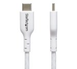 StarTech.com Cable de Carga USB-C Blanco de 2m - Cable UCB Tipo C de Carga para Ordenador Portátil - PD de 60W 3A - Cable de Transferencia de Datos USB 2.0 - Macho a Macho