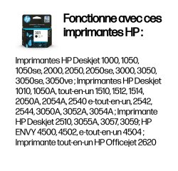 HP 301 cartouche d'encre noir authentique