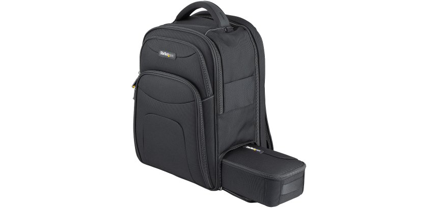 StarTech.com Laptop-Rucksack 15,6 Zoll mit abnehmbaren Zubehörfächern - Professioneller High-Tech-Computertasche - Für alle Reisen - Widerstandsfähig/Ergonomisch - Nylon - PC/Tablet