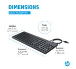 HP 150 WD KBD FR clavier Universel USB Noir