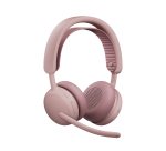 Logitech Zone Wireless 2 ES for Business Casque Sans fil Arceau Business/Everyday USB Type-C Bluetooth Rose