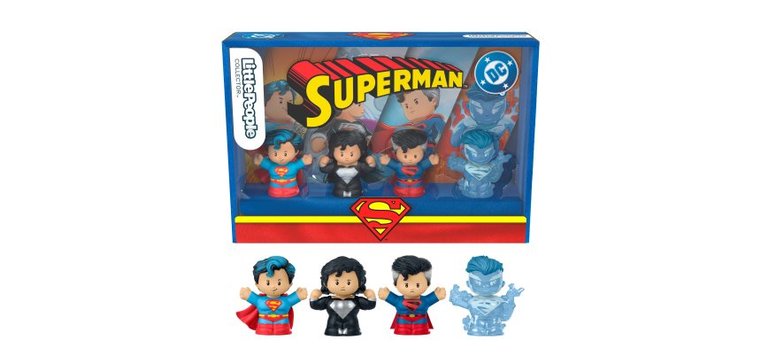 Fisher-Price Little People Collector Superman Through the Ages Special Edition Set for Adults & Fans, 4 Figures
