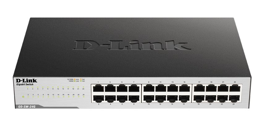 D-Link GO-SW-24G No administrado L2 Gigabit Ethernet (10/100/1000) 1U Negro