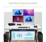 StarTech.com 4-Port KM Switch with Mouse Switching, USB Switch for Keyboard/Mouse, 3.5mm/USB Audio, Peripheral Sharing for 4 Computers, TAA Compliant