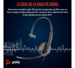 HP Poly Micro-casque Poly Blackwire 3210 monaural USB-C + adaptateur USB-C/A