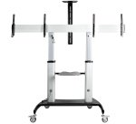 StarTech.com Support TV à Roulettes pour TV VESA 37-60" (Max 2x 50kg) - Chariot TV roulettes - Support TV Double sur Pied Mobile à Hauteur Réglable