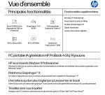 HP ProBook 4 G1q Next Gen AI PC Copilot+ PC Snapdragon X1-26-100 Ordinateur portable 35,6 cm (14") WUXGA 16 Go LPDDR5x-SDRAM 512 Go SSD Wi-Fi 7 (802.11be) Windows 11 Pro Argent