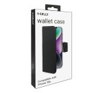 Celly WALLY custodia per cellulare 15,5 cm (6.1") Custodia a borsellino Nero