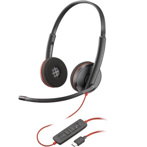 POLY Micro-casque Blackwire C3220 USB-C + étui de transport (lot)