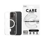 PanzerGlass CARE™ by ® Urban Combat Case Transparent w. White MagSafe iPhone 16 mobiele telefoon behuizingen Hoes Transparant