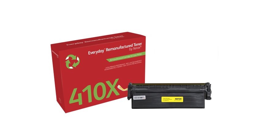 Everyday™ Yellow Remanufactured Toner by Xerox compatible with HP 410X (CF412X), High capacity