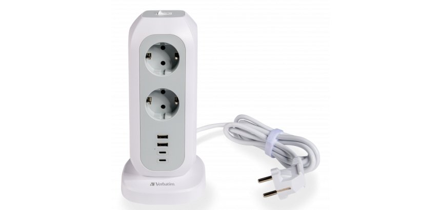 Verbatim 49547 base múltiple 11 salidas AC Interior Blanco