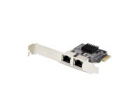 StarTech.com Carte Réseau PCIe Gigabit à 2 Ports, Carte NIC PCI Express 10/100/1000Mbps, Double Realtek RTL8111H, Fonctionne avec Windows et Linux, Conforme TAA