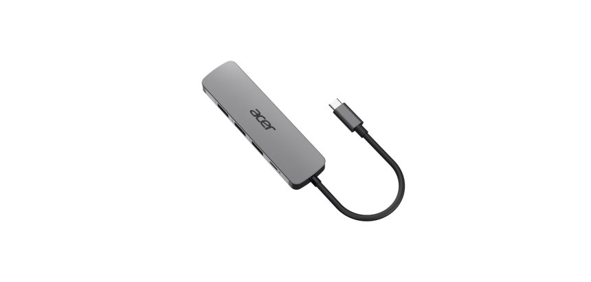 Acer 5in1 Type C Dongle Avec fil USB 3.2 Gen 1 (3.1 Gen 1) Type-C Argent