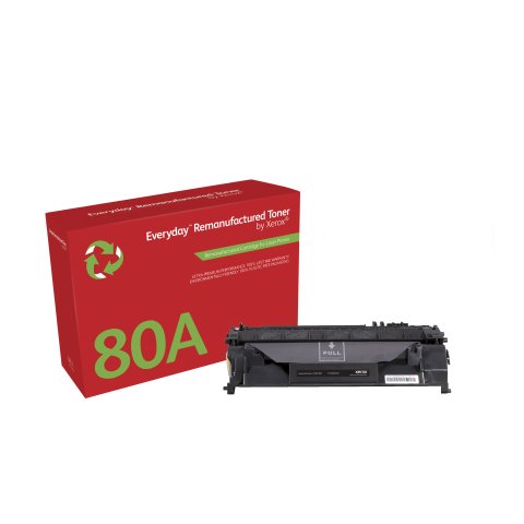 Tóner Everyday™ Mono remanufacturado de Xerox es compatible con HP 80A (CF280A), Capacidad estándar