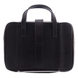 R-Go Tools Sacoche pour ordinateur portable R-Go Viva, cuir pleine fleur, avec support intégré pour ordinateur portable, noir