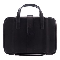 R-Go Tools Sacoche pour ordinateur portable R-Go Viva, cuir pleine fleur, avec support intégré pour ordinateur portable, noir