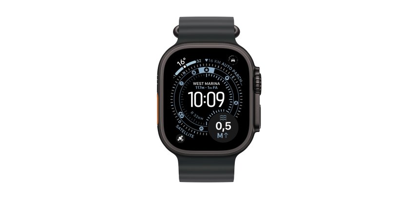 Apple MYPD3ZM/A accessoire intelligent à porter sur soi Bande Noir Fluoroélastomère, Titane