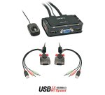 Lindy 2 Port VGA, USB 2.0 & Audio Cable KVM Switch