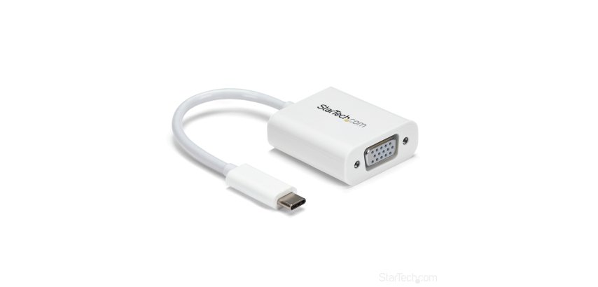 StarTech.com USB-C to VGA Adapter - White