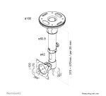 Neomounts FPMA-C025BLACK Support de plafond pour écran de 10-30" - h37-47 cm - inclinable