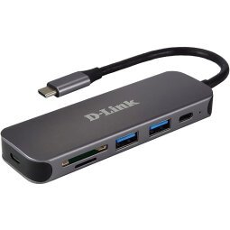 D-Link DUB-2325 base para portátil y replicador de puertos USB Tipo C Gris