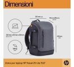 HP Zaino grigio scuro per laptop da 15,6" Travel 25 litri