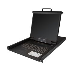StarTech.com Console KVM à Montage Rack 8 Ports avec Câbles de 1,8m - Switch KVM Intégré avec Écran LCD 19" - Tiroir KVM LCD 1U Complet - KVM OSD - Durable 50,000 MTBF - Support USB + VGA - Clavier QWERTY