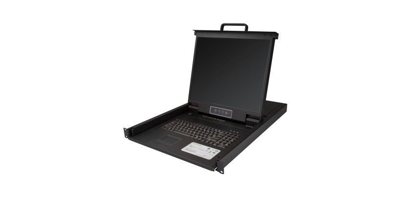 StarTech.com Console KVM à Montage Rack 8 Ports avec Câbles de 1,8m - Switch KVM Intégré avec Écran LCD 19" - Tiroir KVM LCD 1U Complet - KVM OSD - Durable 50,000 MTBF - Support USB + VGA - Clavier QWERTY