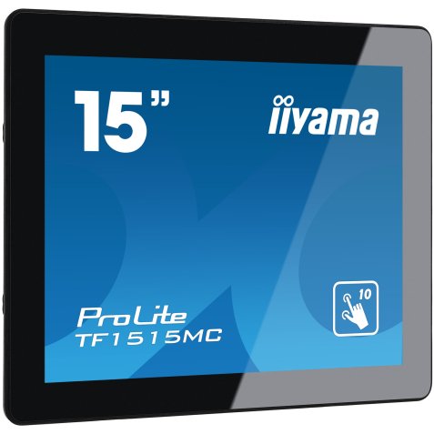 iiyama TF1515MC-B2 Écran d'affichage dynamique 38,1 cm (15") LED 350 cd/m² XGA Noir Écran tactile
