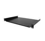 StarTech.com Étagère Rack 19 pouces 1U - Plateau Rackable Universel - Étagère Baie de Brassage - Étagère Cantilever Rack 19" - Capacité 25kg - Rangement Rack Informatique - Profondeur 30cm (12"), Noir