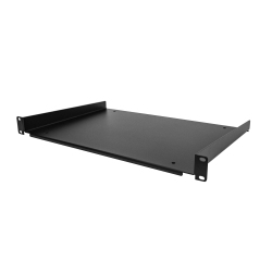 StarTech.com Étagère Rack 19 pouces 1U - Plateau Rackable Universel - Étagère Baie de Brassage - Étagère Cantilever Rack 19" - Capacité 25kg - Rangement Rack Informatique - Profondeur 30cm (12"), Noir