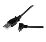 Cable Adaptador 1m USB A Macho a Micro USB B Macho Acodado en Ángulo hacia Arriba para Teléfono Móvil