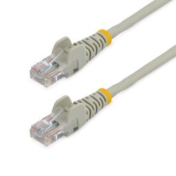 StarTech.com Câble réseau Cat5e UTP sans crochet de 1m - Cordon Ethernet RJ45 anti-accroc - M/M - Gris