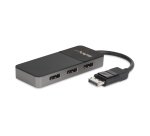 Adaptador de 3 Puertos Multimonitor - Divisor Splitter de Vídeo DisplayPort 1.4 a 3 Salidas DisplayPort 