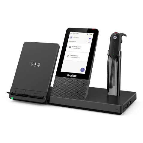 Yealink WH67 Teams Auricolare Wireless A clip, A Padiglione, Passanuca Ufficio Bluetooth Base di ricarica Nero