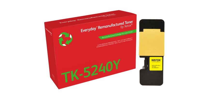 Everyday™ Yellow Remanufactured Toner by Xerox compatible with Kyocera TK-5240Y, Standard capacity