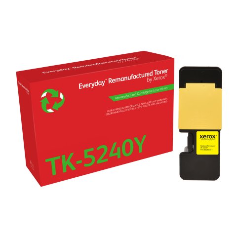 Tóner Everyday™ Amarillo remanufacturado de Xerox es compatible con Kyocera TK-5240Y, Capacidad estándar