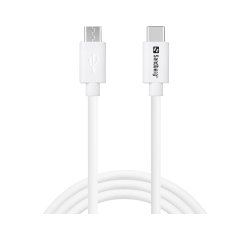 Sandberg 136-74 USB Cable 1 m USB C Micro-USB B White