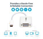 StarTech.com USB-C to VGA Adapter - White