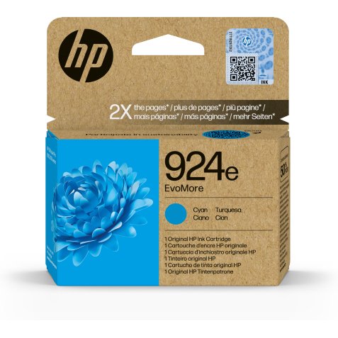 HP 924e Cartouche d’encre authentique Cyan EvoMore